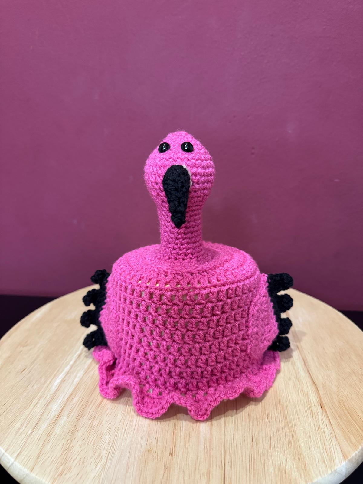 Klorollenhut - Flamingo - pinke WC-Deko, gehäkelt & handmade