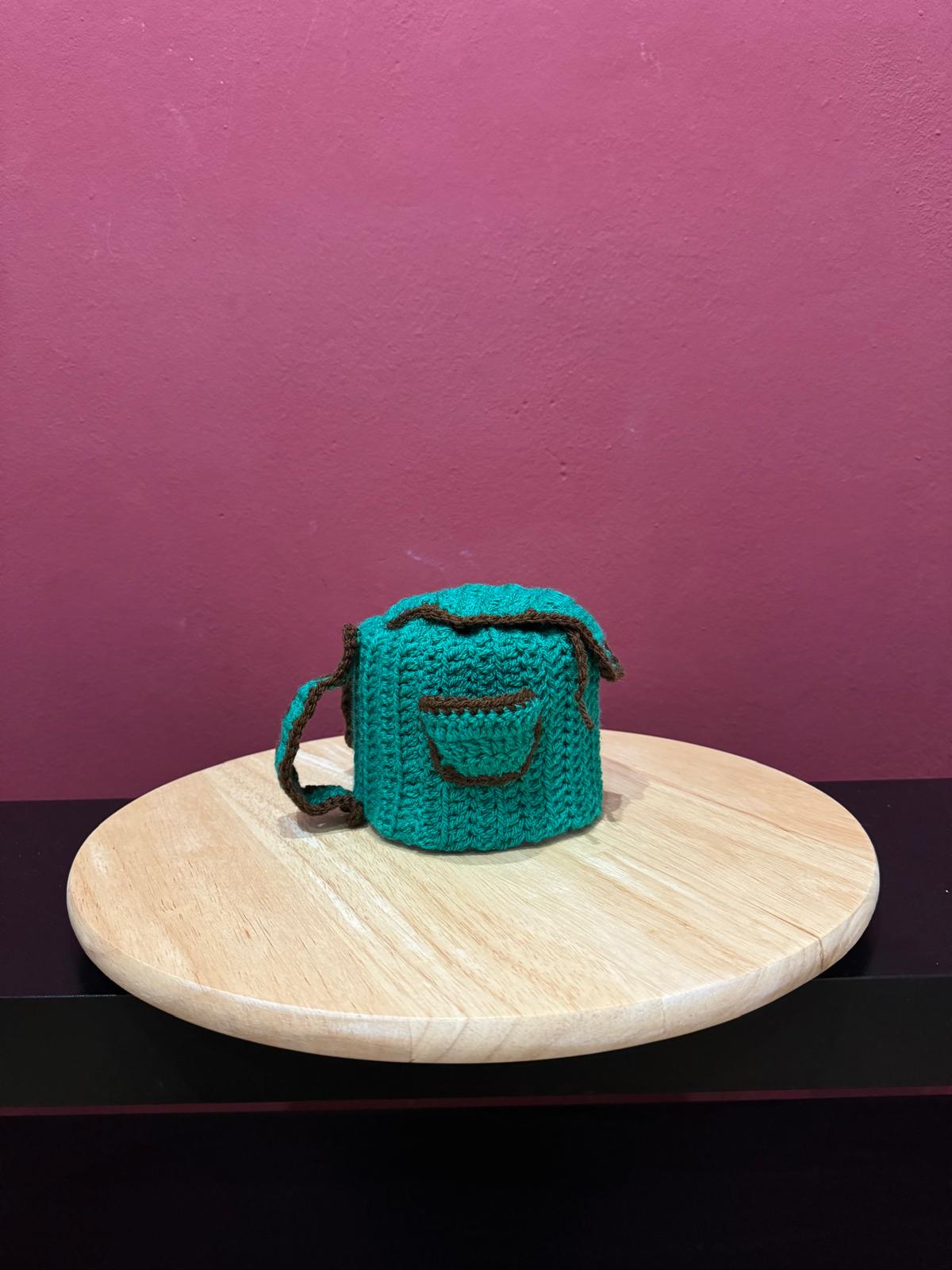 Klorollenhut - Rucksack lustige WC-Deko, gehäkelt & handmade