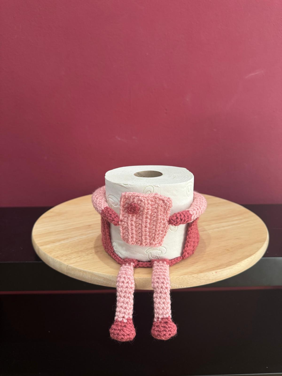 Klorollenhut - Hubert&Brunnhilde- WC-Deko, gehäkelt & handmade