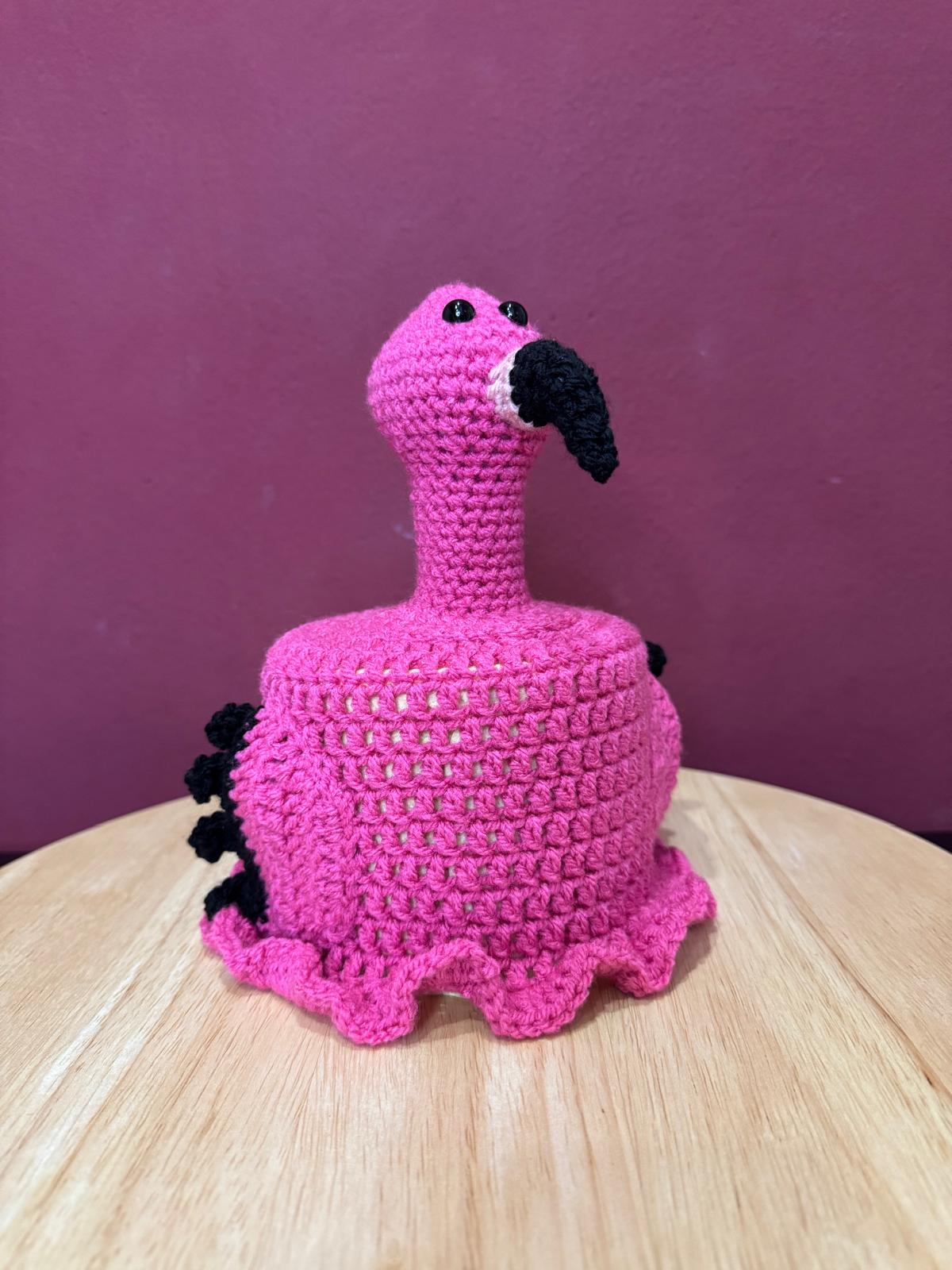 Klorollenhut - Flamingo - pinke WC-Deko, gehäkelt & handmade