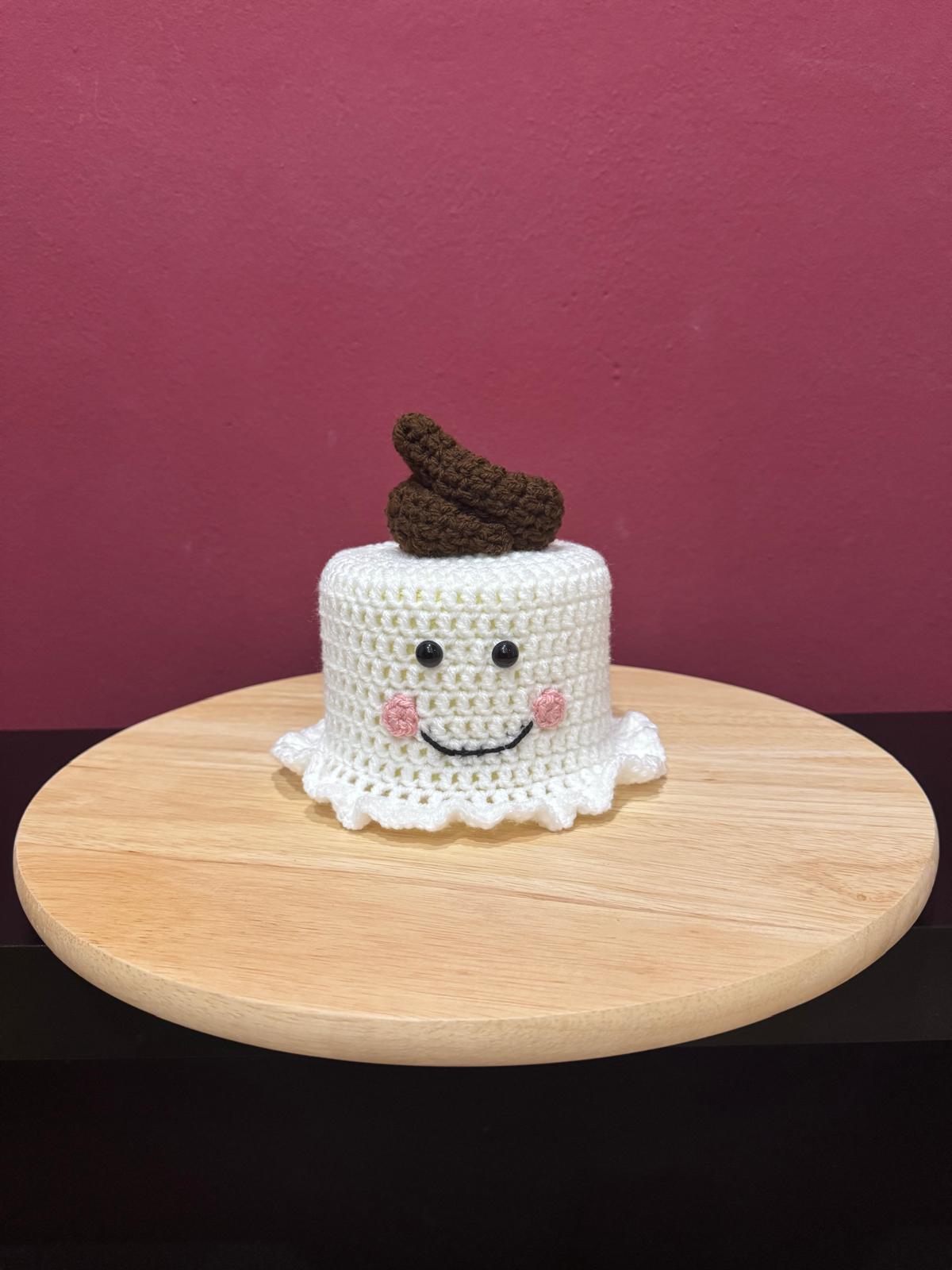 Klorollenhut - Shitihaufen, freche WC-Deko, gehäkelt & handmade