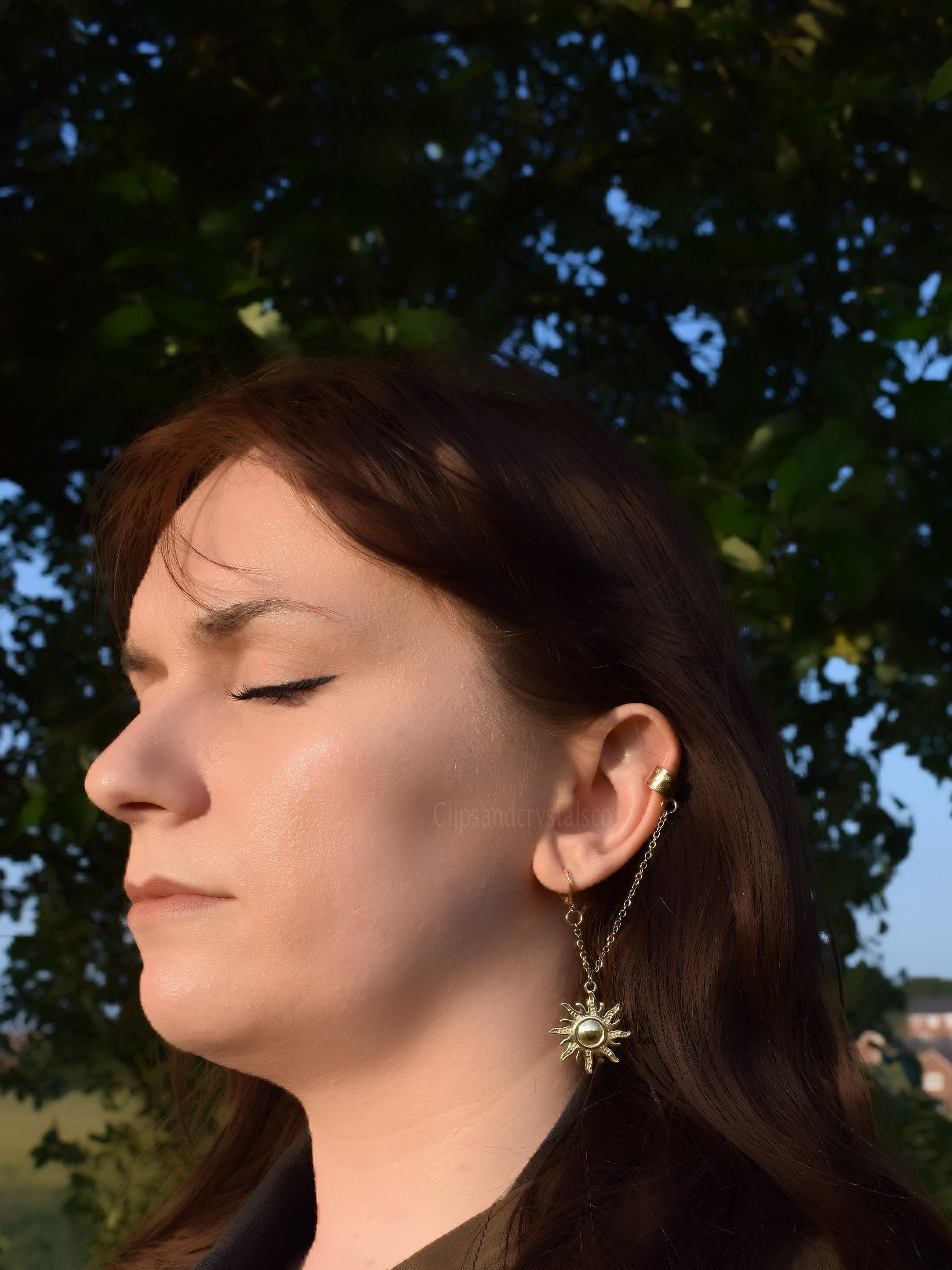 Gold Sun Ear Cuff