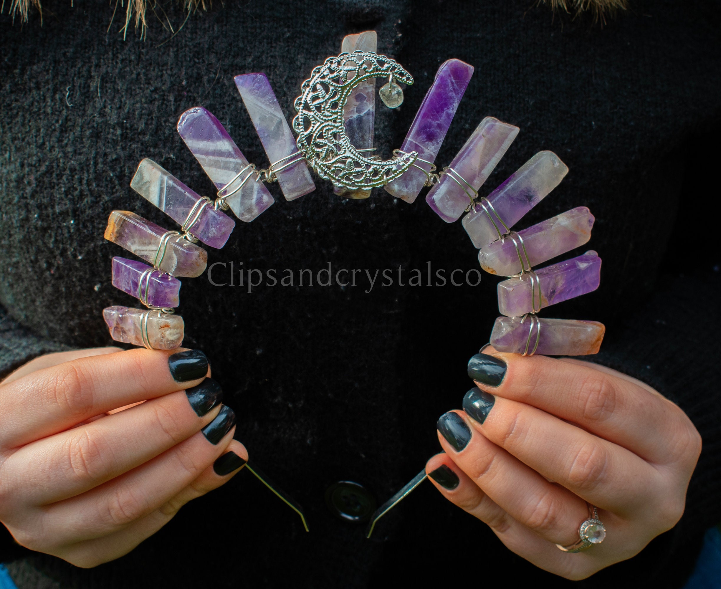 Purple Crystal Tiara