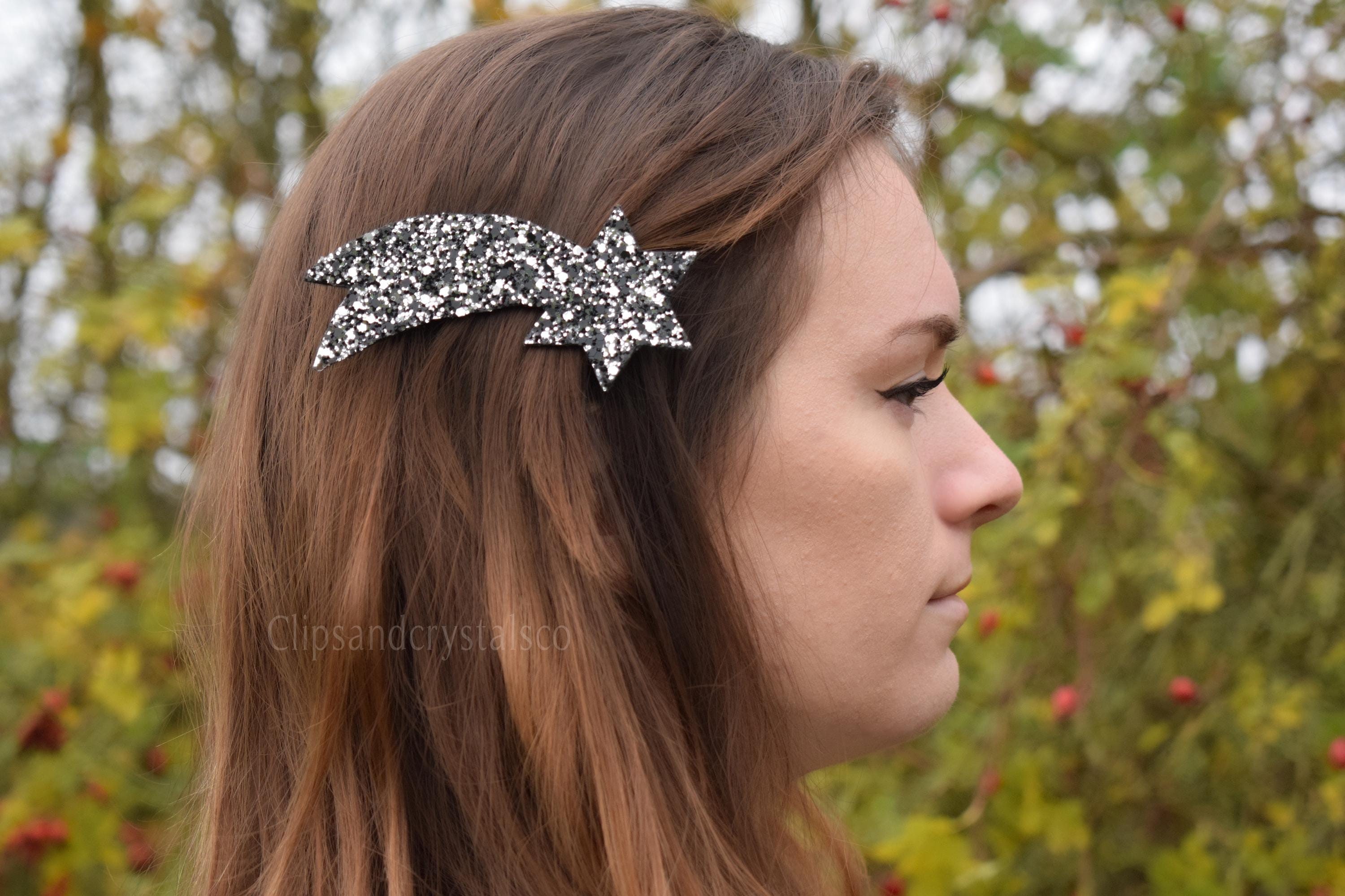 Sparkly Shooting Star Hair Clips