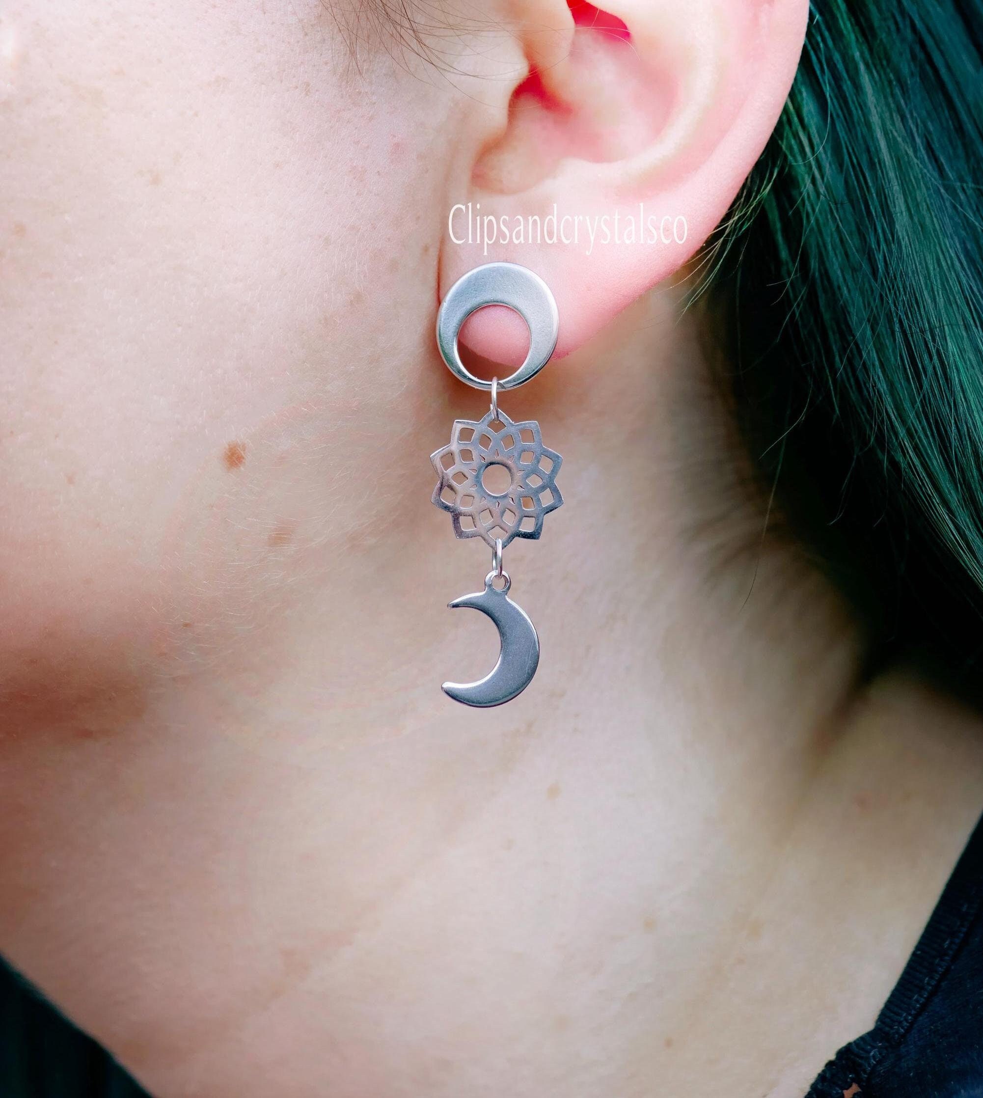 Silver Geometric Dangle Drop Earrings