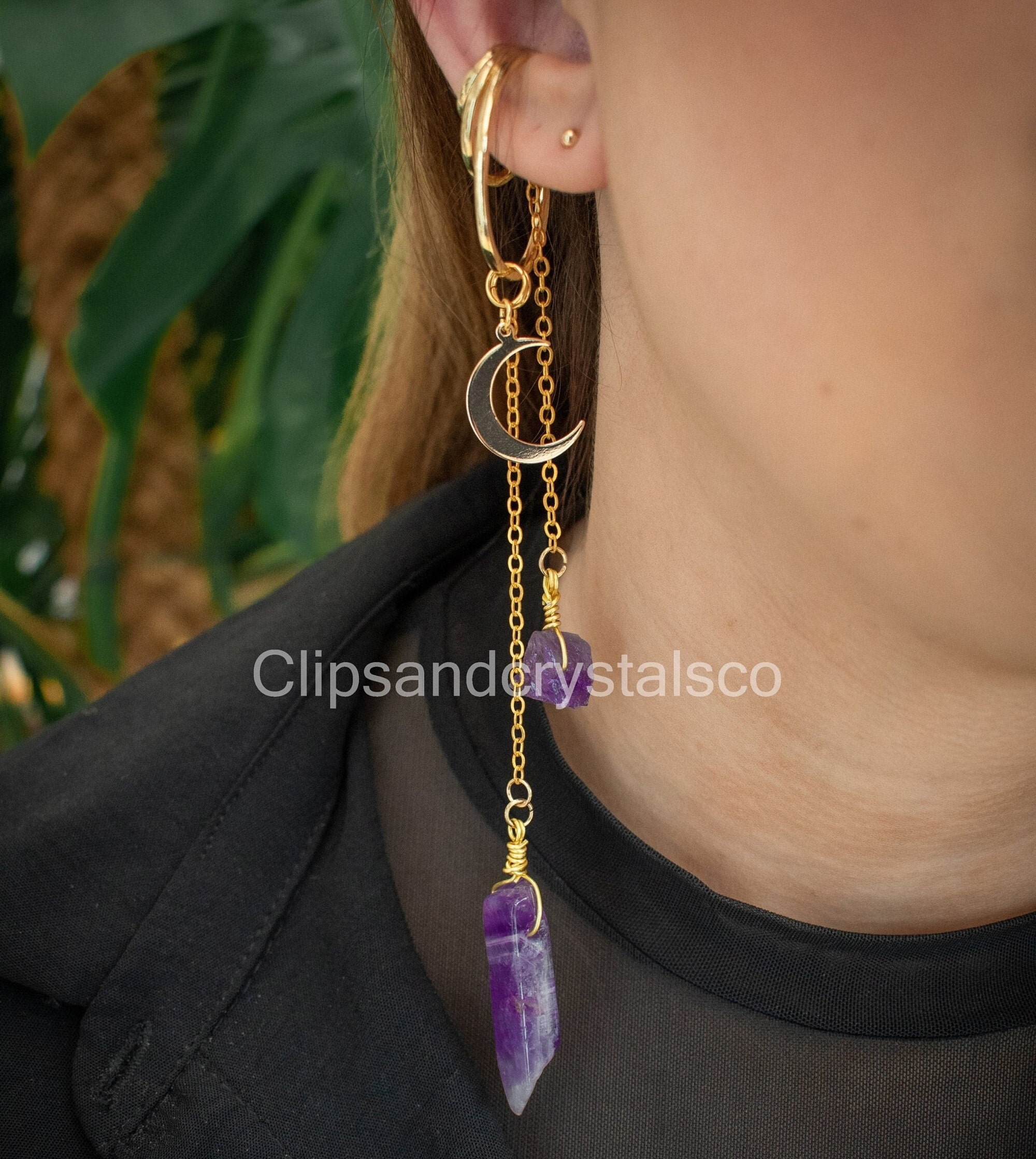 Amethyst Ear Wrap Cuff