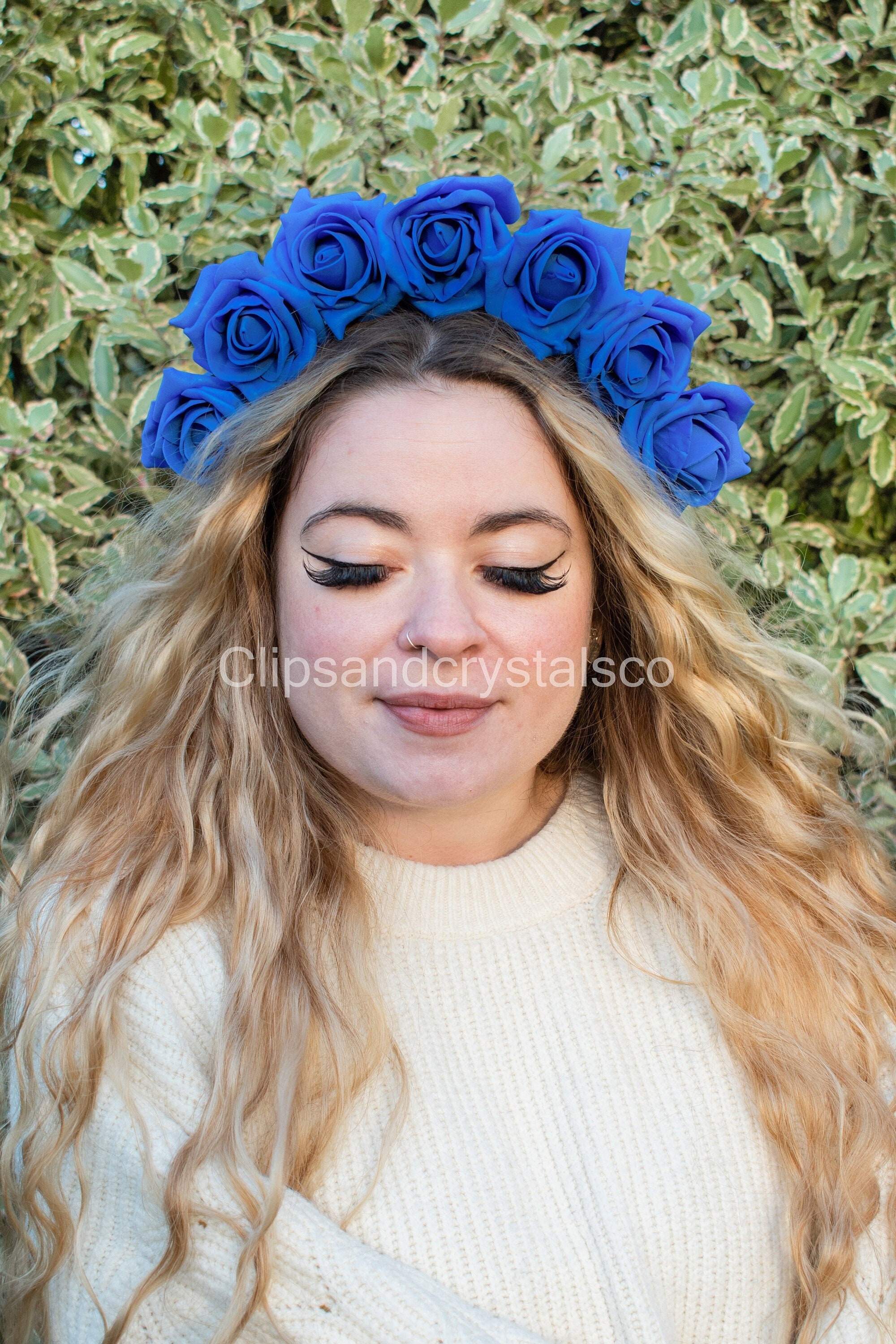 Blue Flower Headband