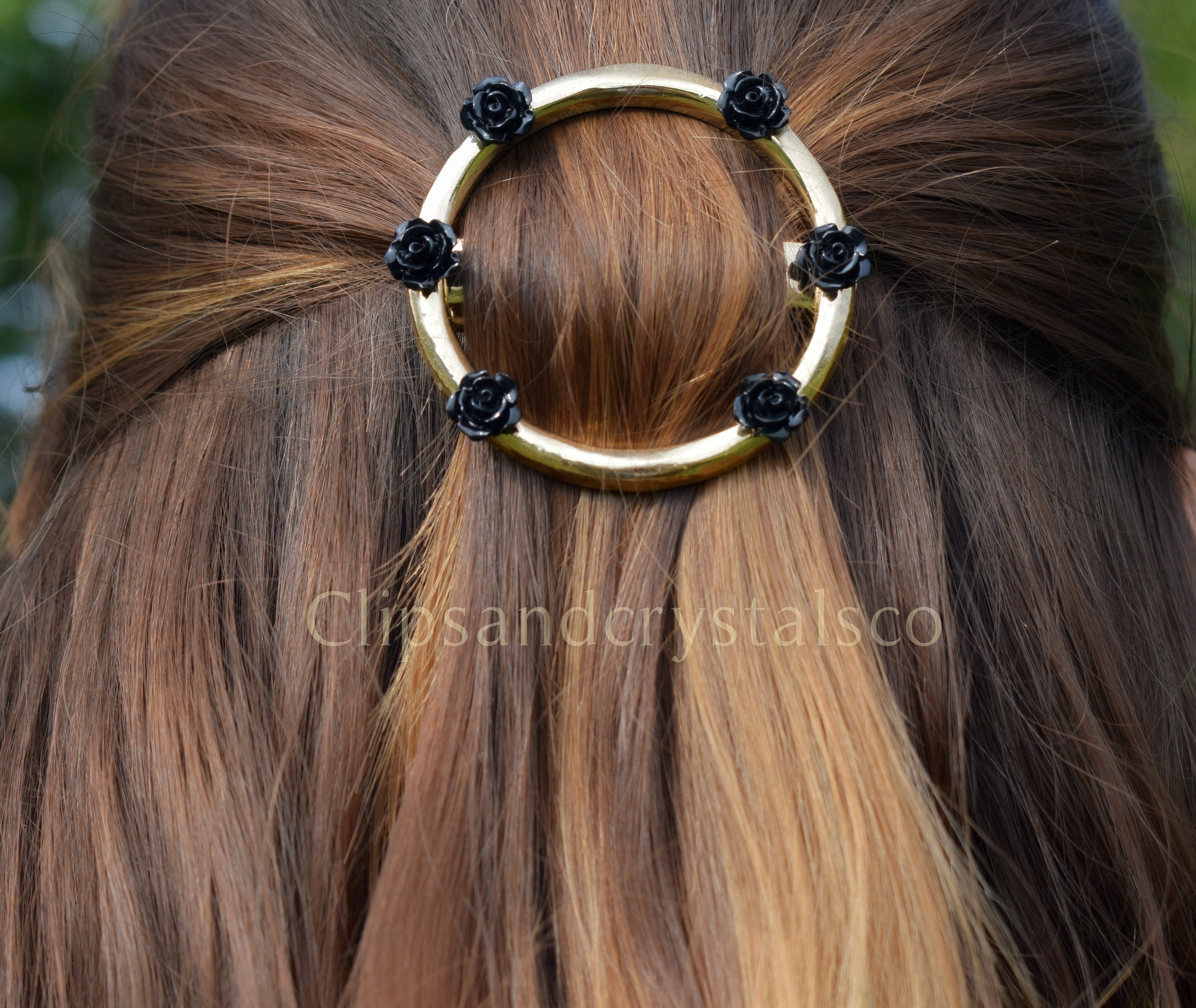 Flower Circle Hair Clip - Many Color Options