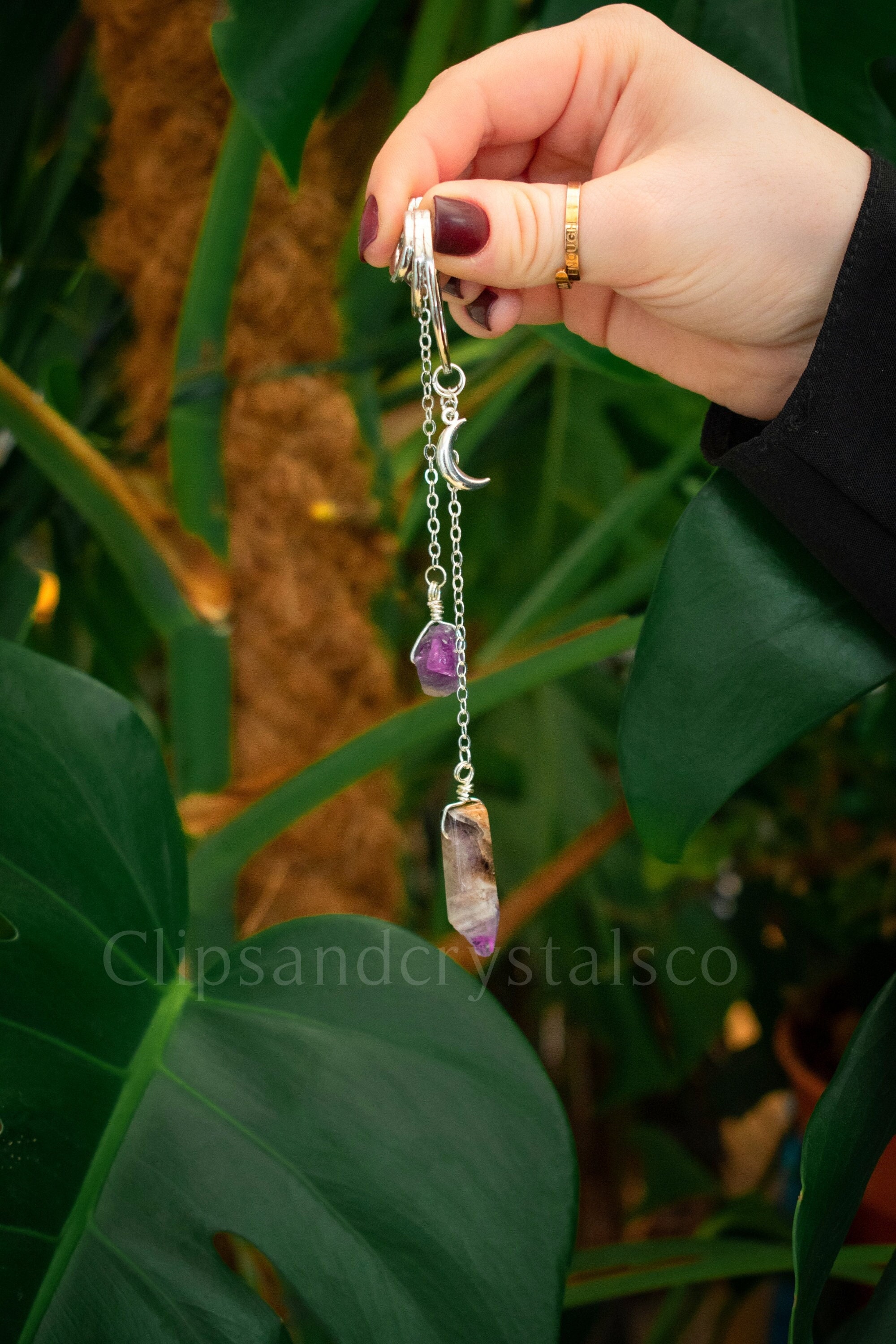 Amethyst Crystal Ear Wrap Cuff