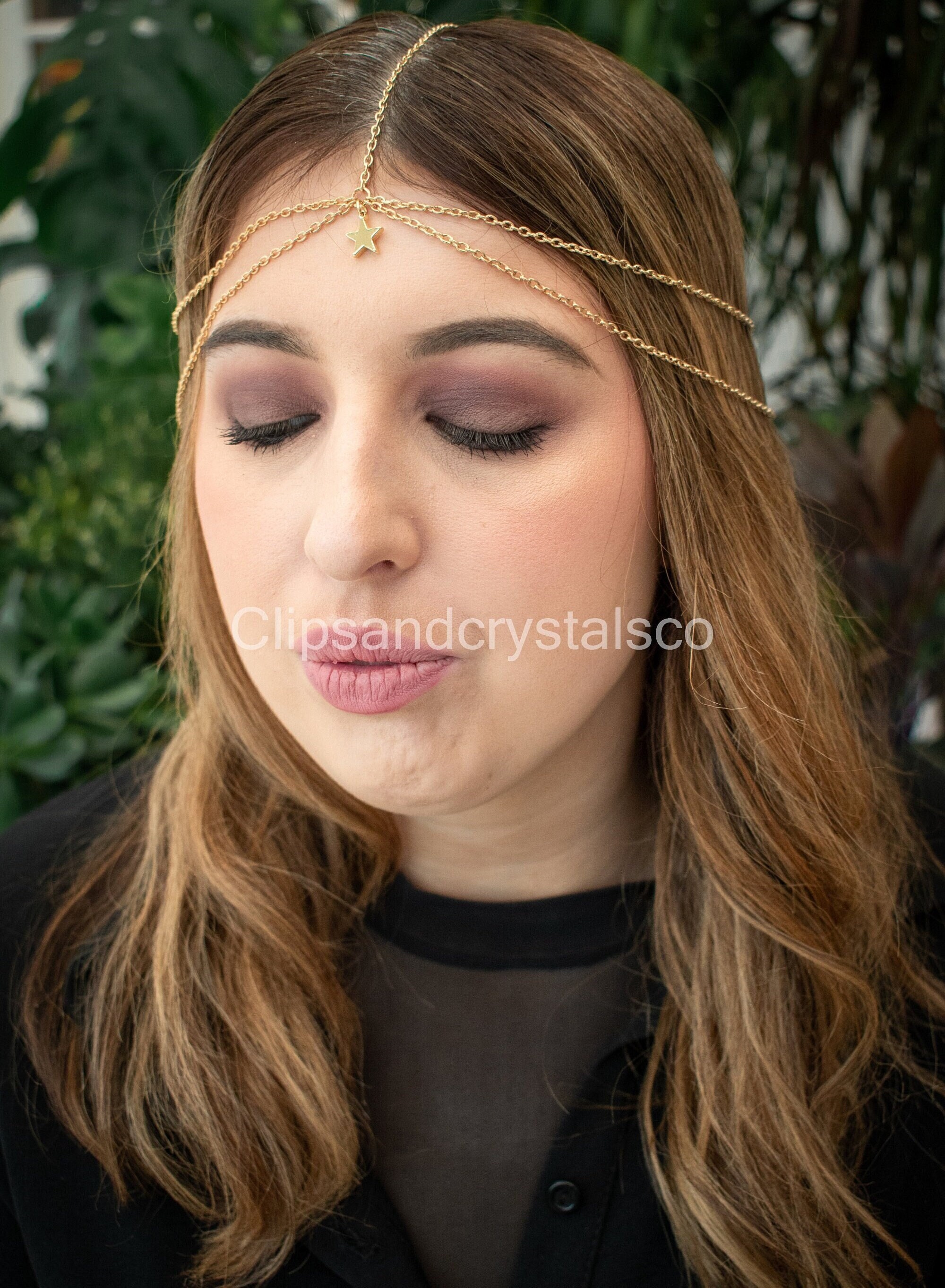 Boho Star Headpiece With Teardrop Crystal Pendant