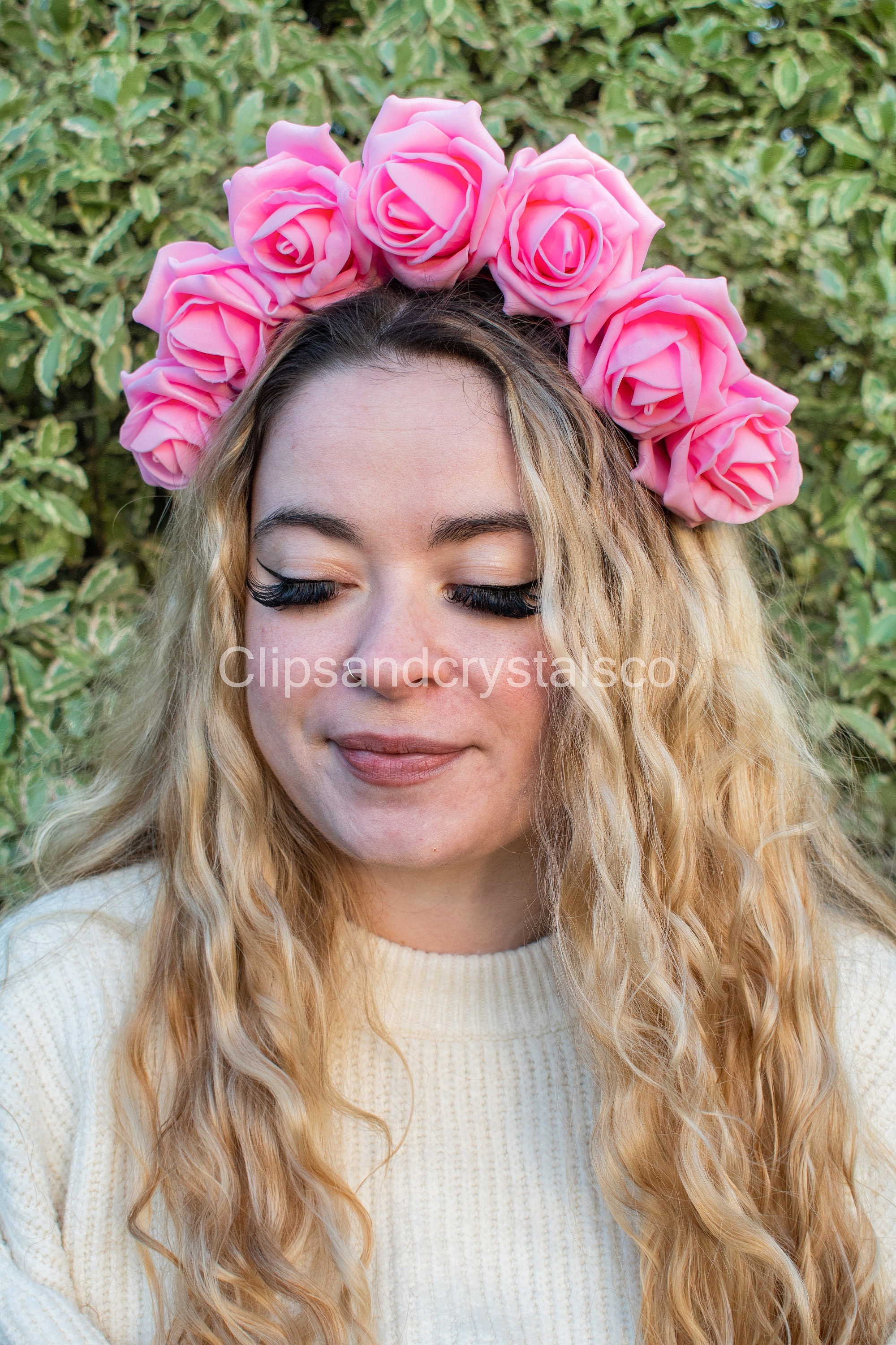 Bright Pink Flower Headband