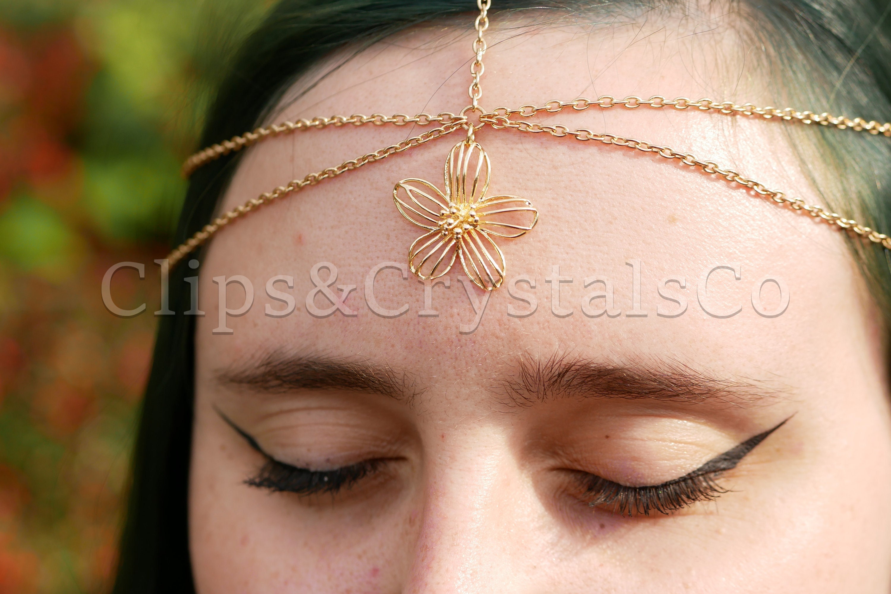 Boho Gold Flower Headpiece
