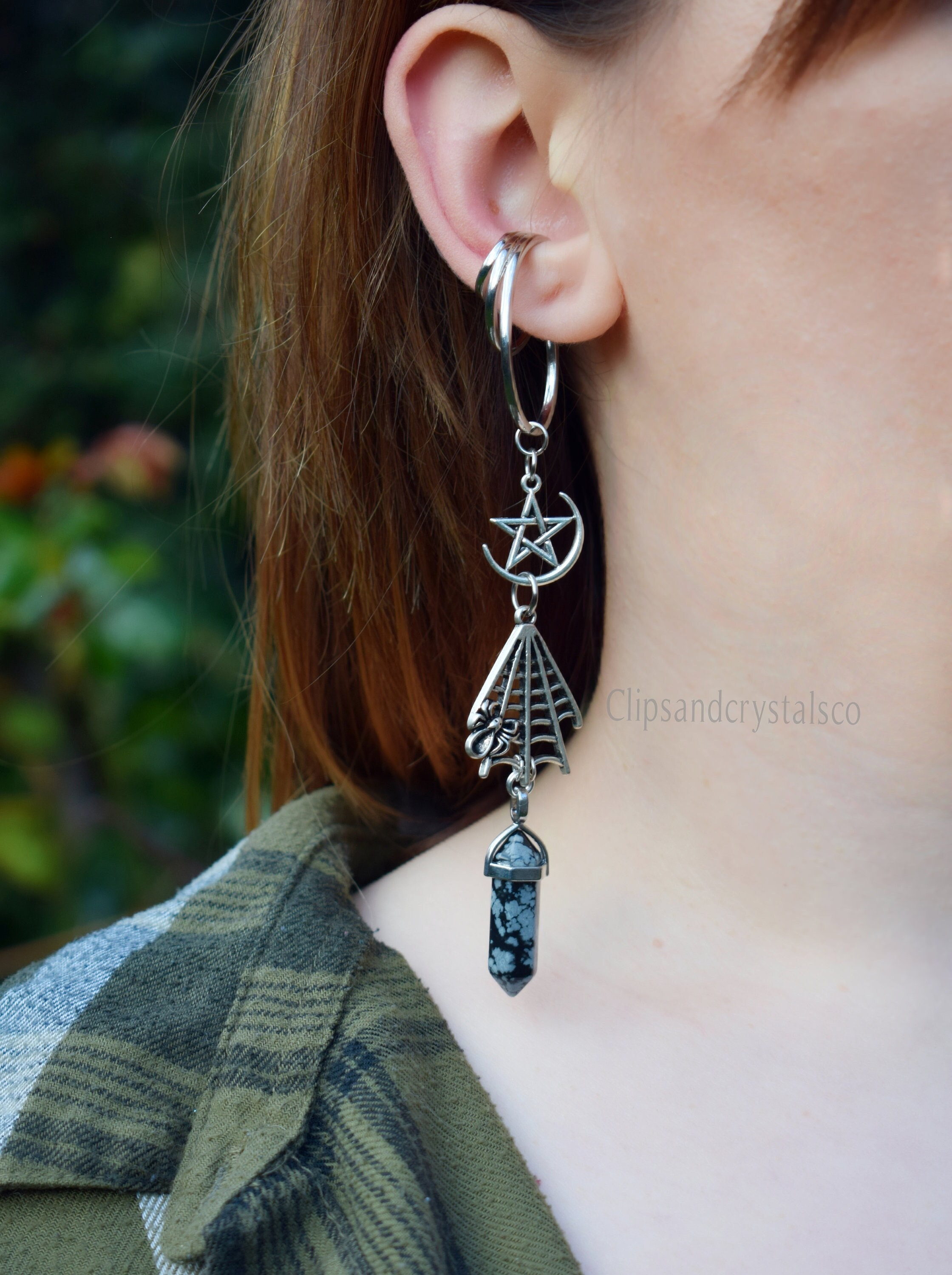 Gothic Crystal Ear Cuff