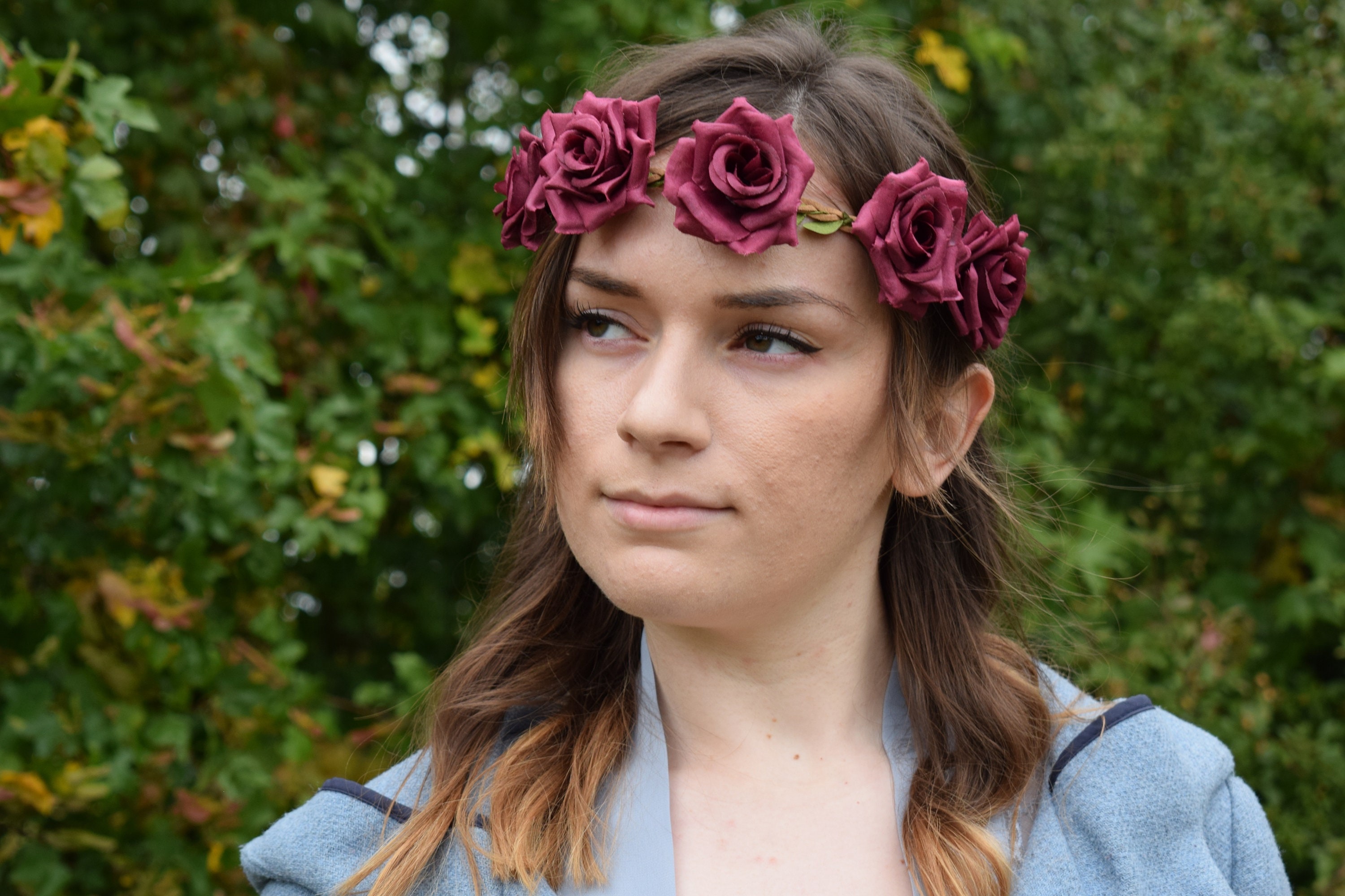 Burgundy Flower Garland