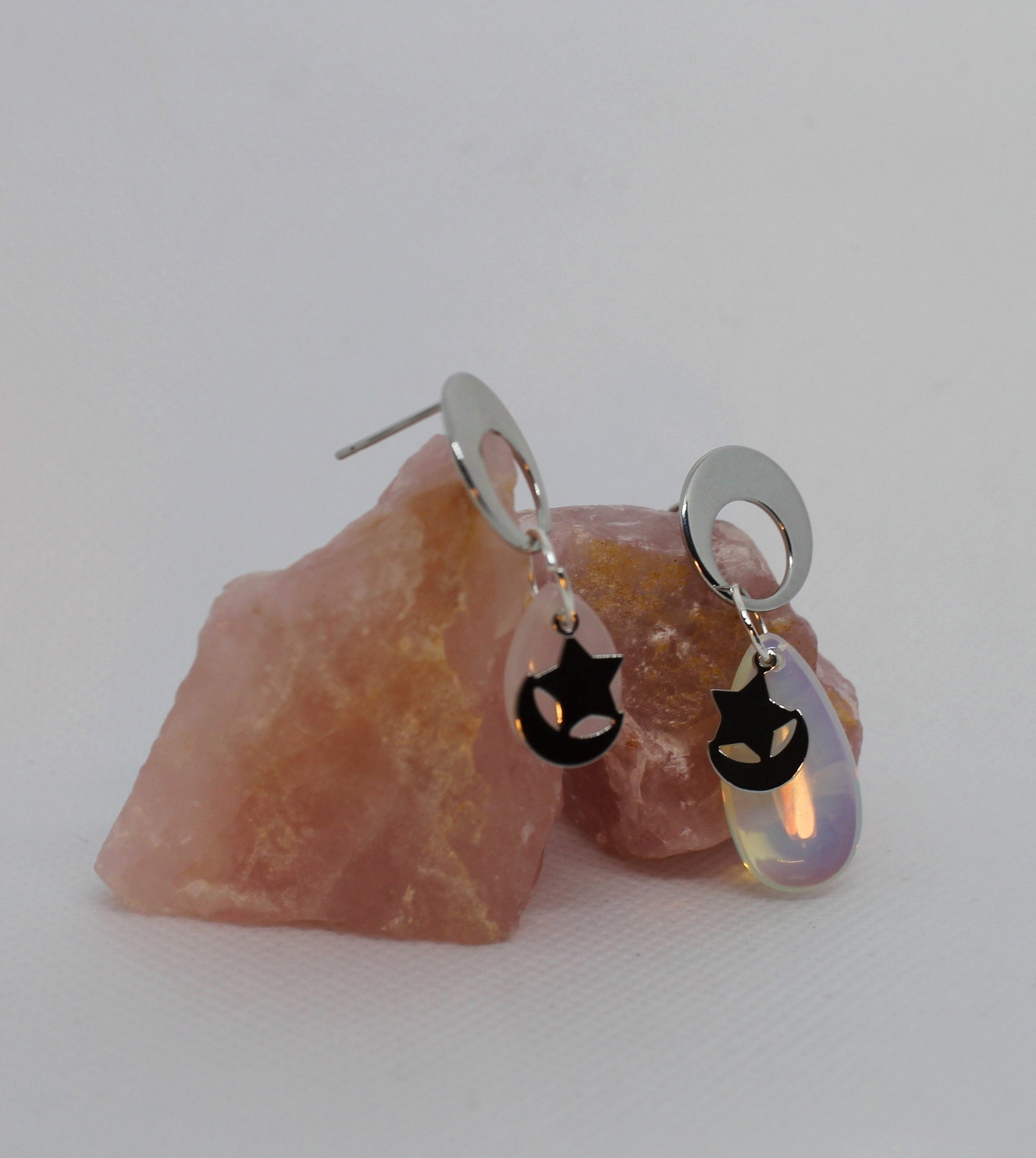 Teardrop Crystal Dangle Stud Earrings