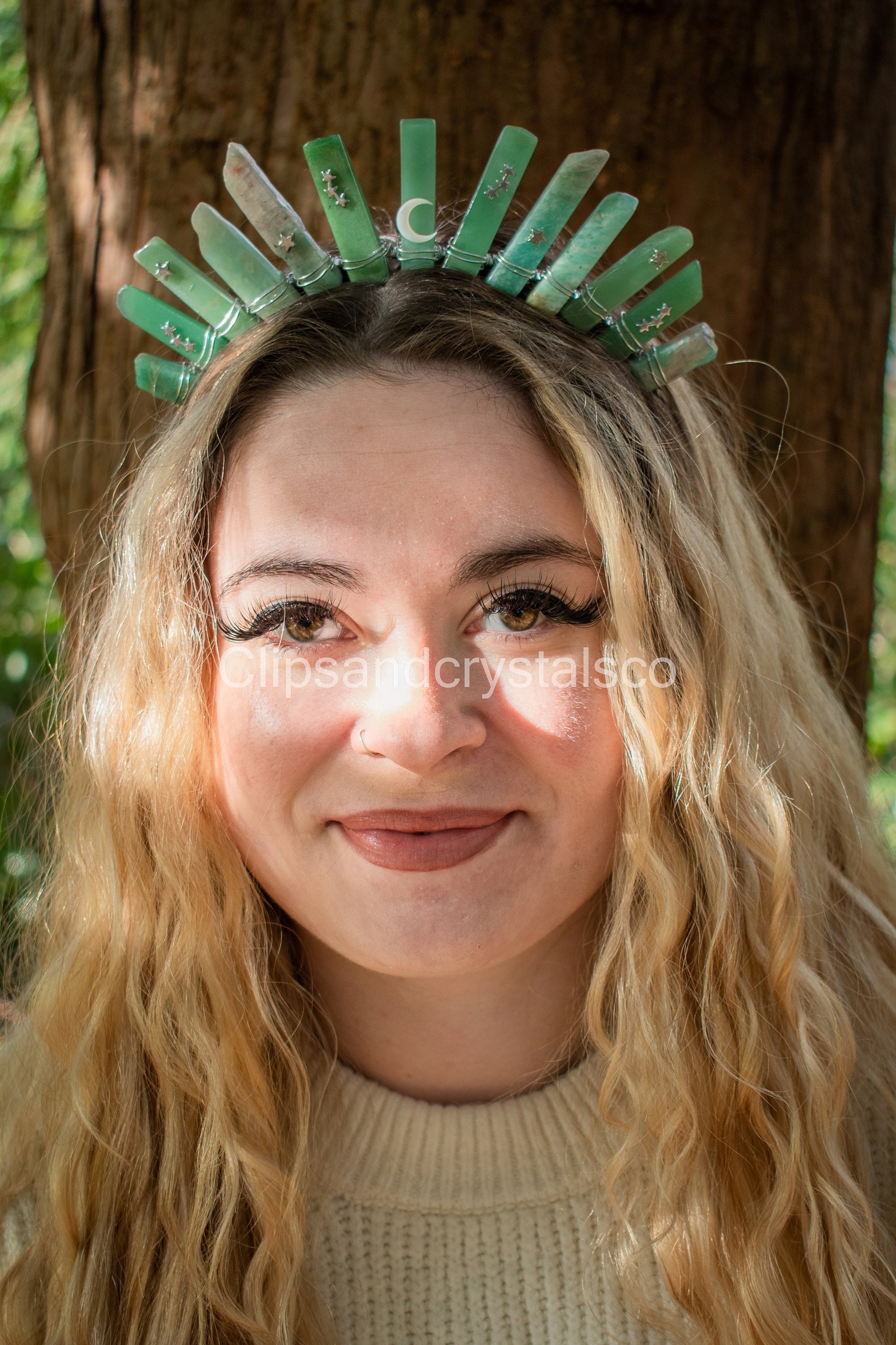 Green Celestial Crystal Tiara