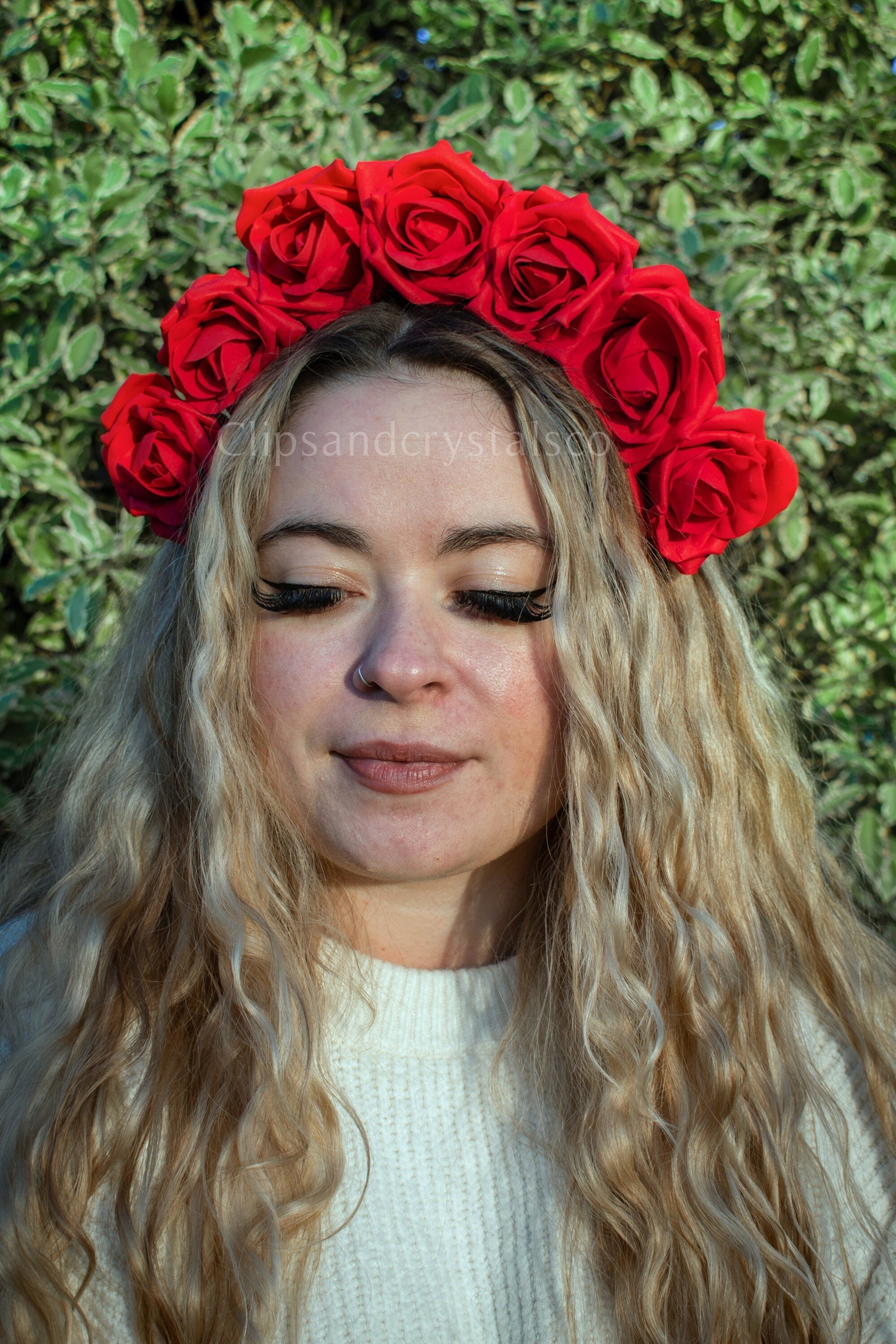 Red Flower Headband