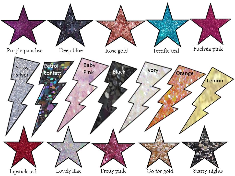 Sparkly Shooting Star Hair Clips