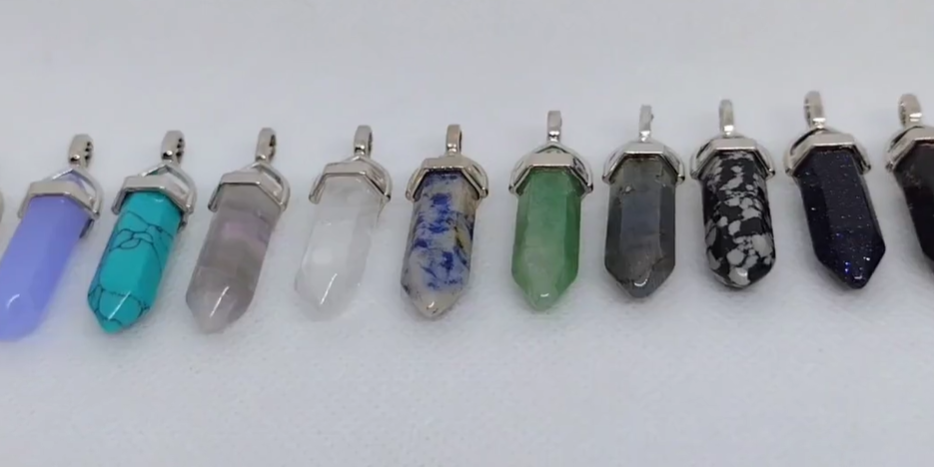 Moon Crystal Hair Clip - Many Crystal Options