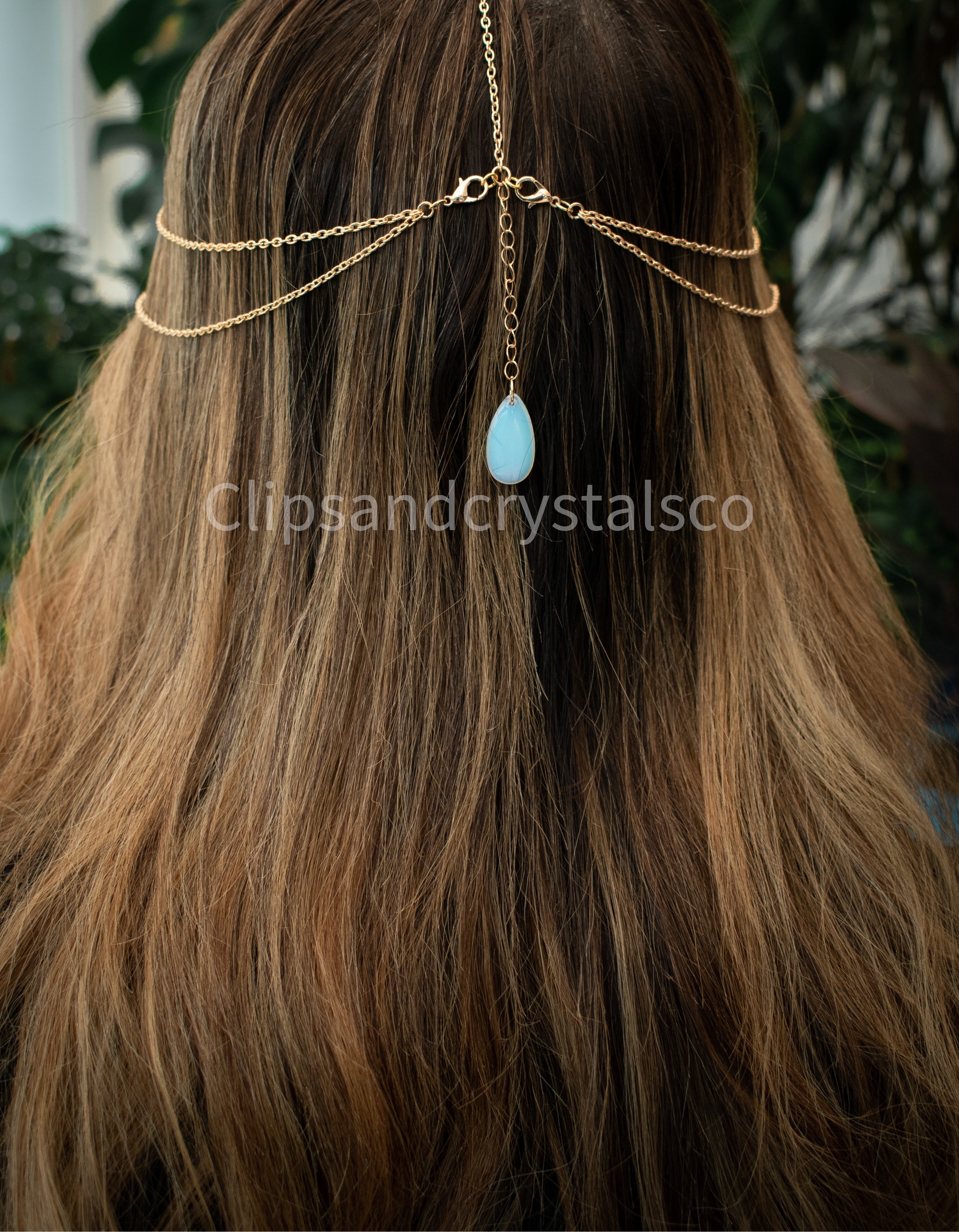 Boho Star Headpiece With Teardrop Crystal Pendant