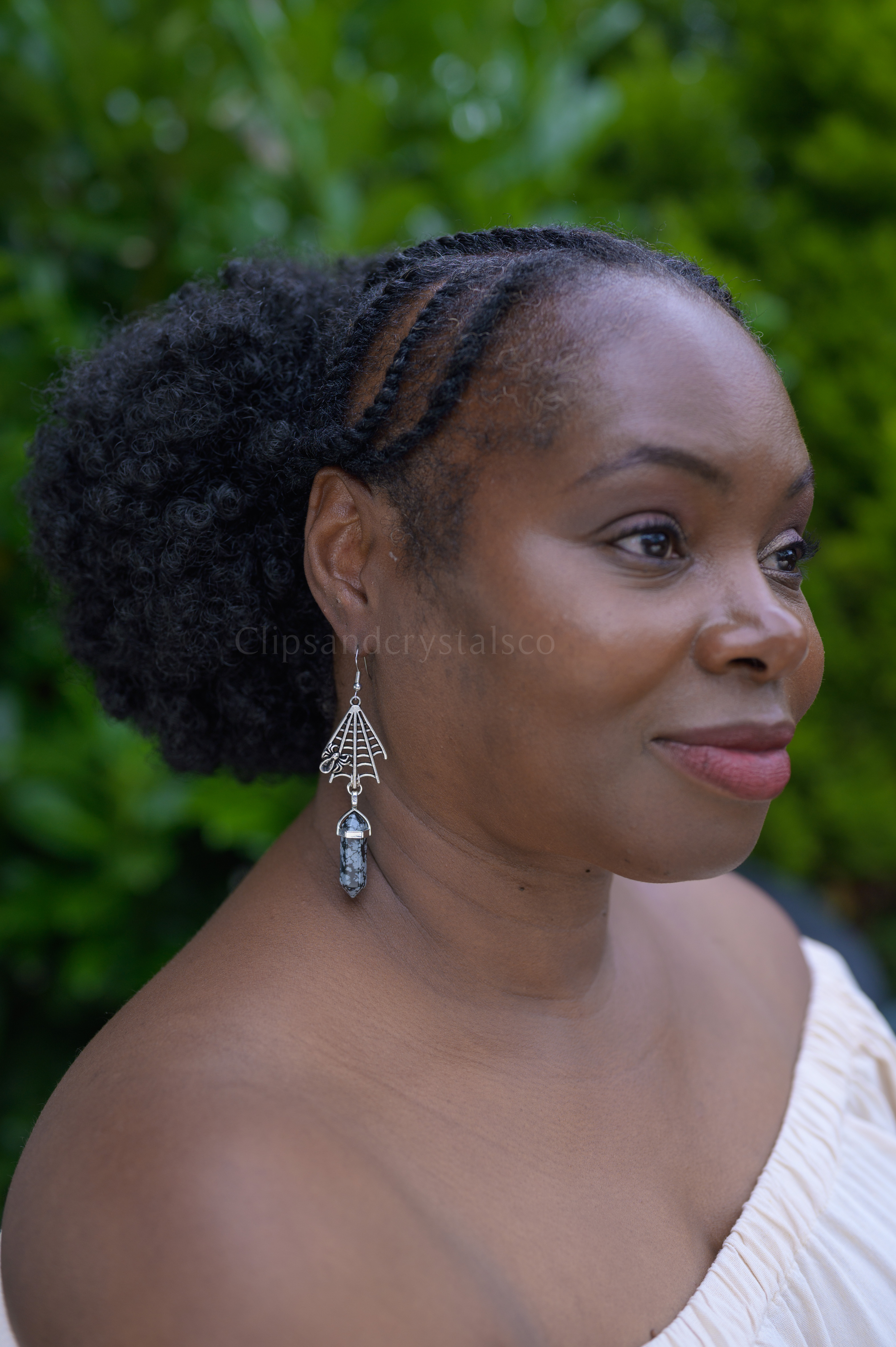 Crystal Spider Web Earrings