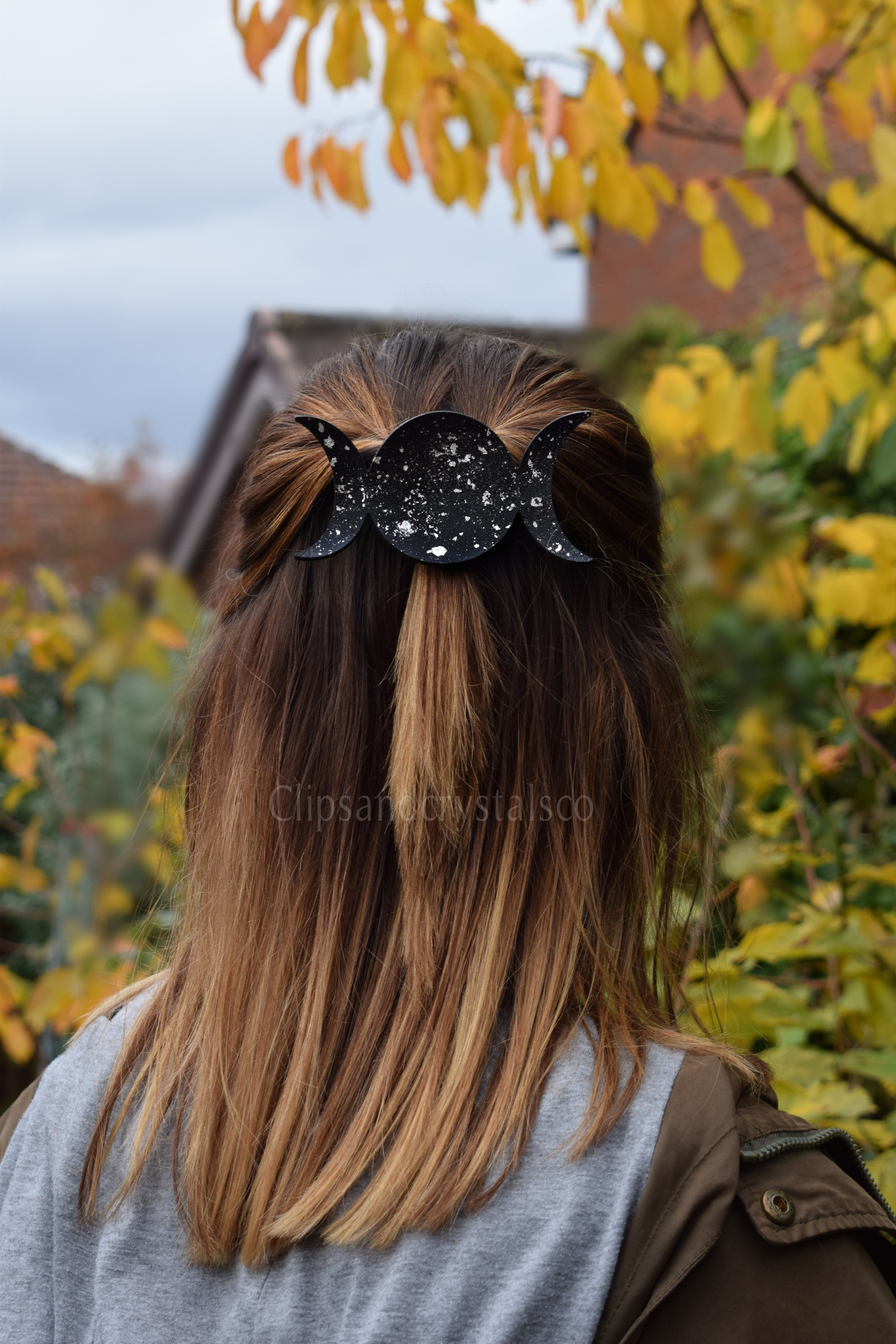 Black Moon Hair Clip - Many Colour Options