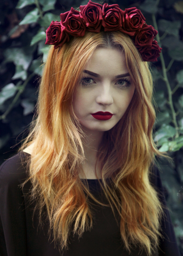Burgundy Flower Headband