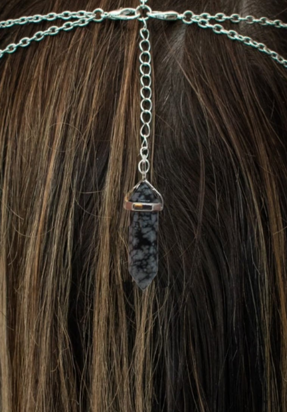 Gothic Crystal Spider Head Chain