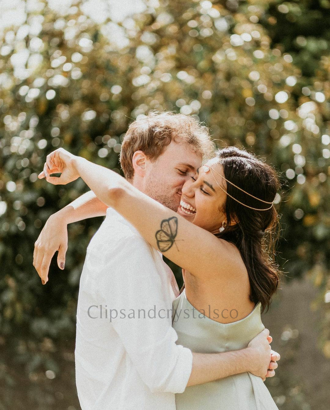 Romantic Rose Quartz Heart Headpiece