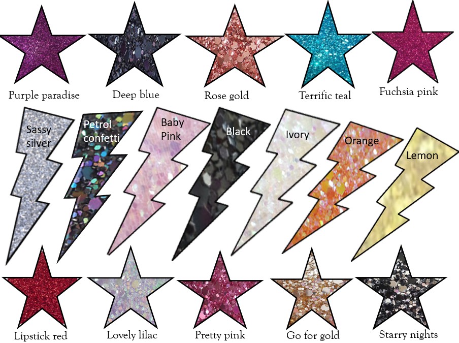 Lightning Strike Hair Accessory Pair Of Two - Many Colour Options