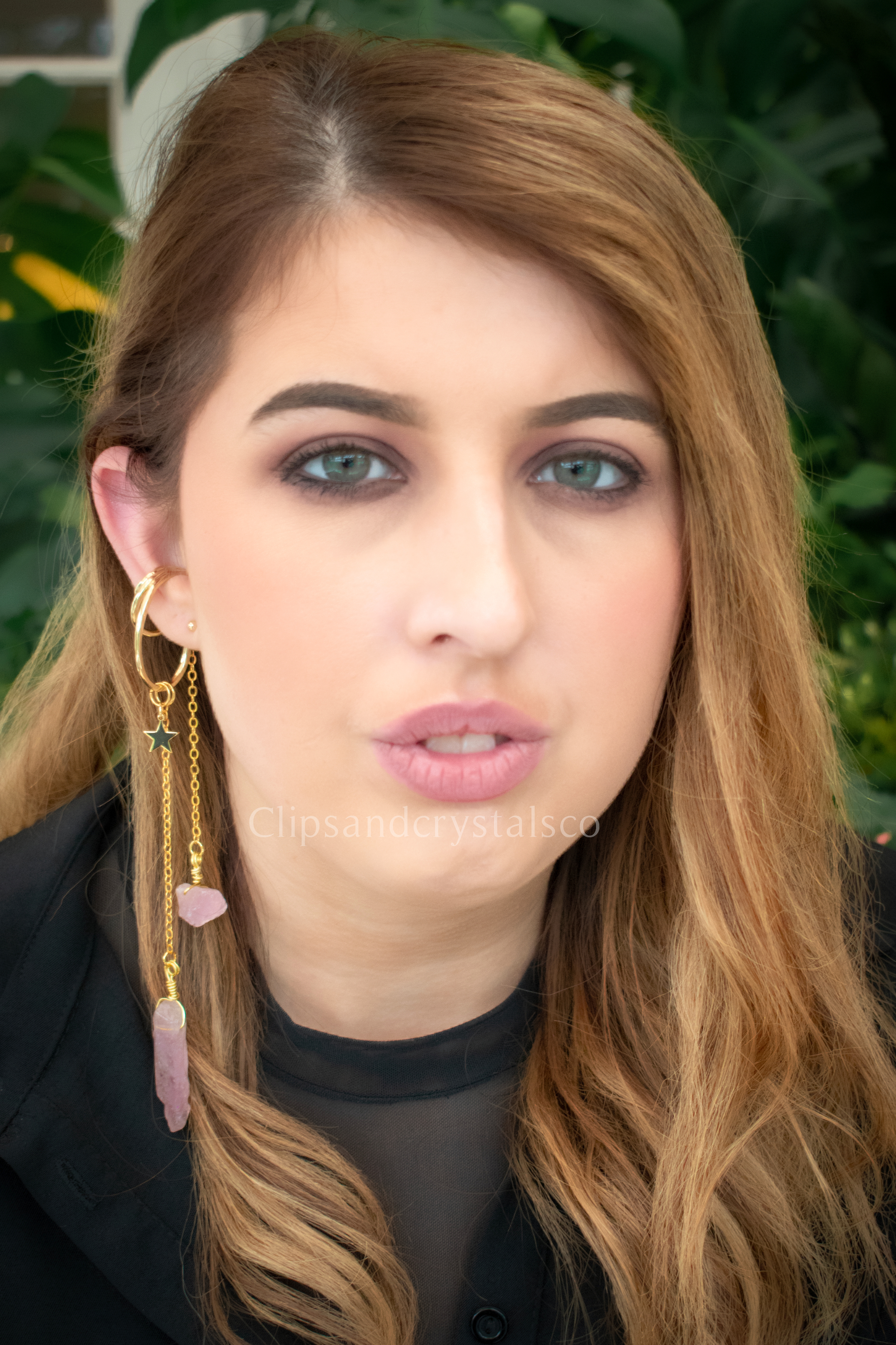 Star Dangle Crystal Ear Cuff