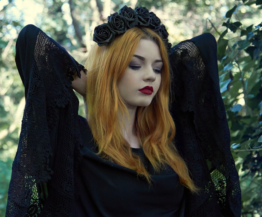 Black Flower Headband