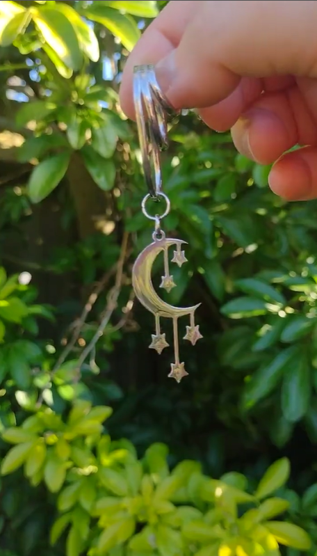 Silver Moon Ear Wrap Cuff