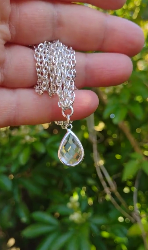 Vintage Style Silver Crystal Head Chain 