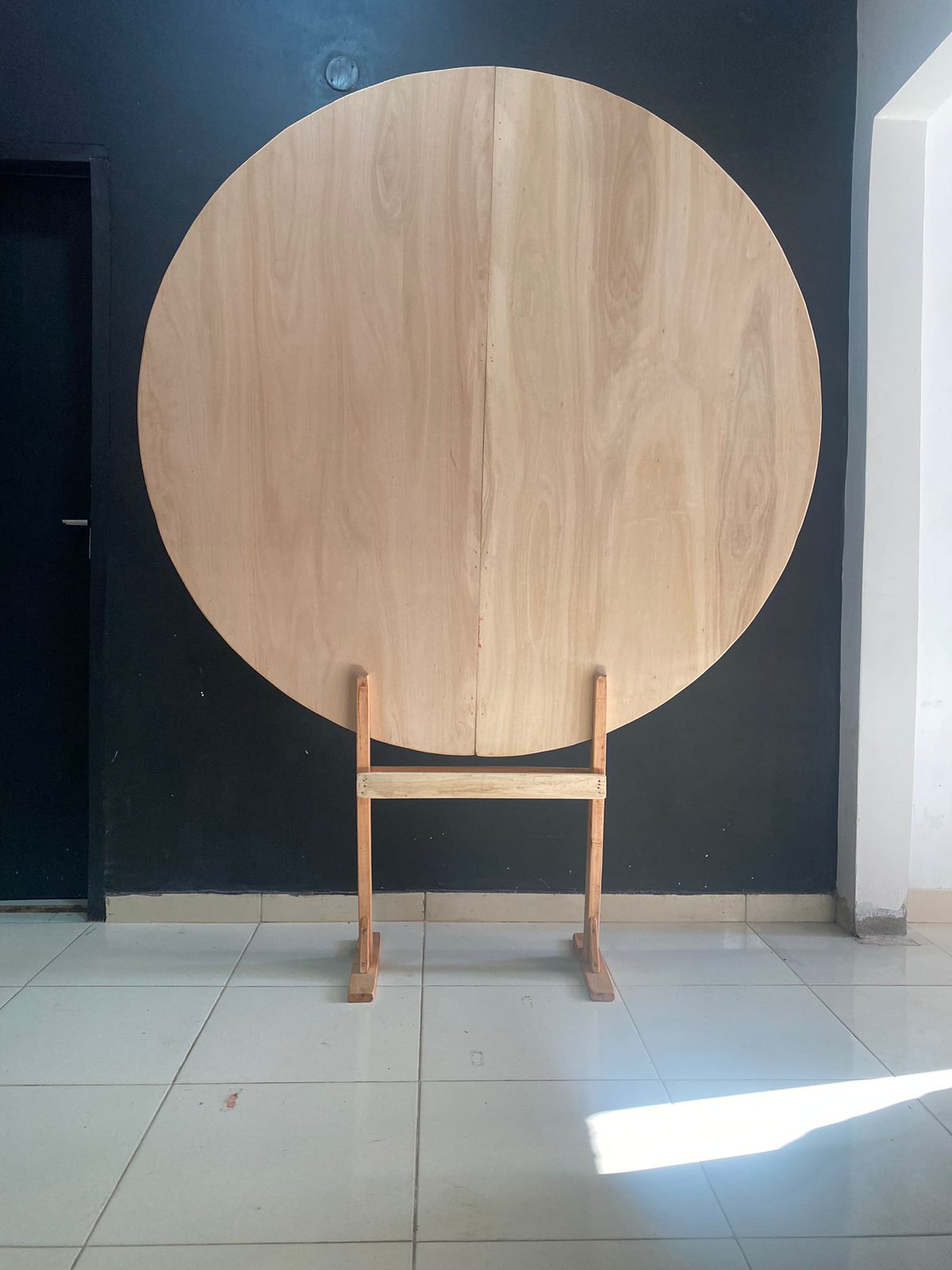 Panel circular de madera