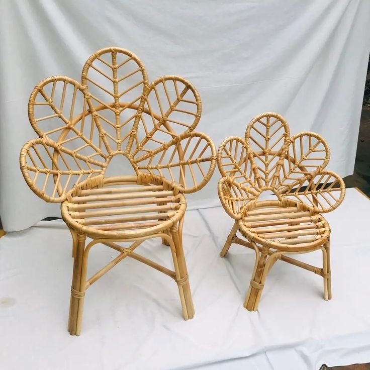 Silla rustica estilo en forma de flor