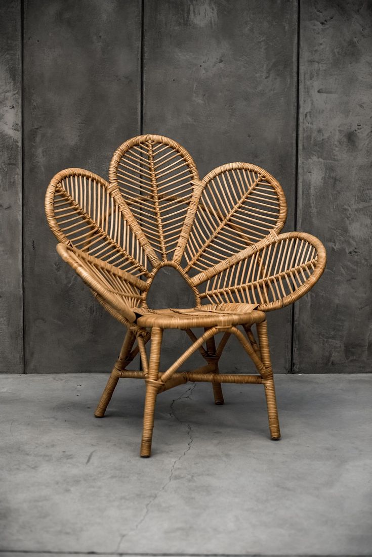 Silla rustica estilo en forma de flor