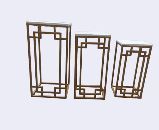 Trio de mesa con diseño 