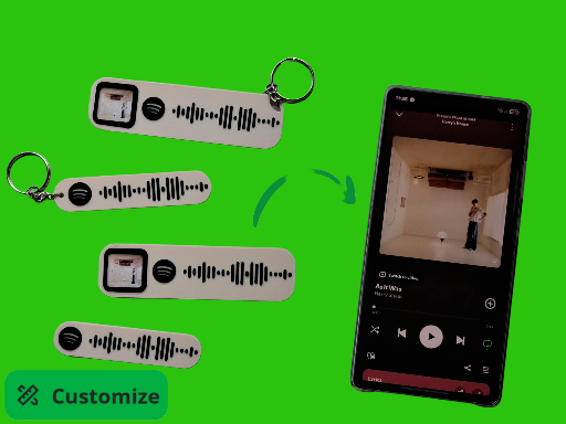 Llavero personalizado con código de Spotify