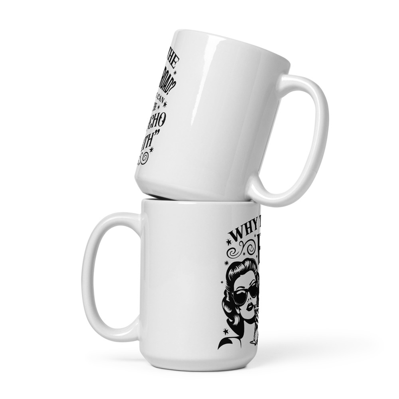 High Road White glossy mug