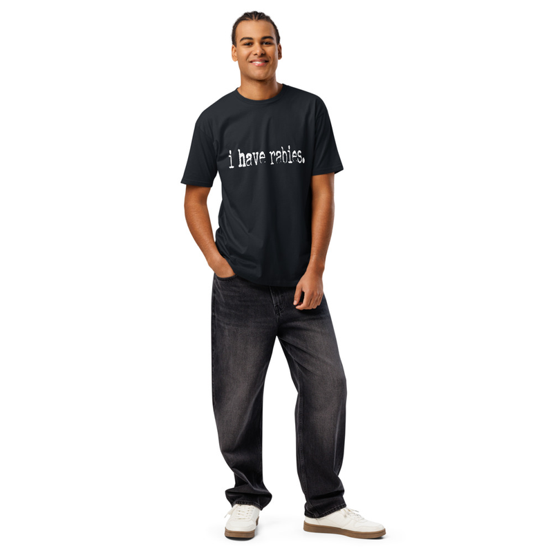 I have Rabies Cotton Heritage MC1082 I Men's Premium Short Sleeve Tee