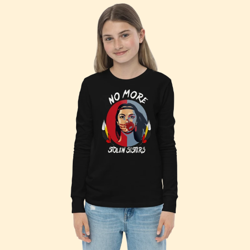 No More Stolen Sisters Youth long sleeve tee