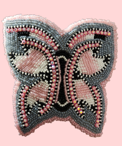 Indigenous Butterfly Beaded Hair Clip