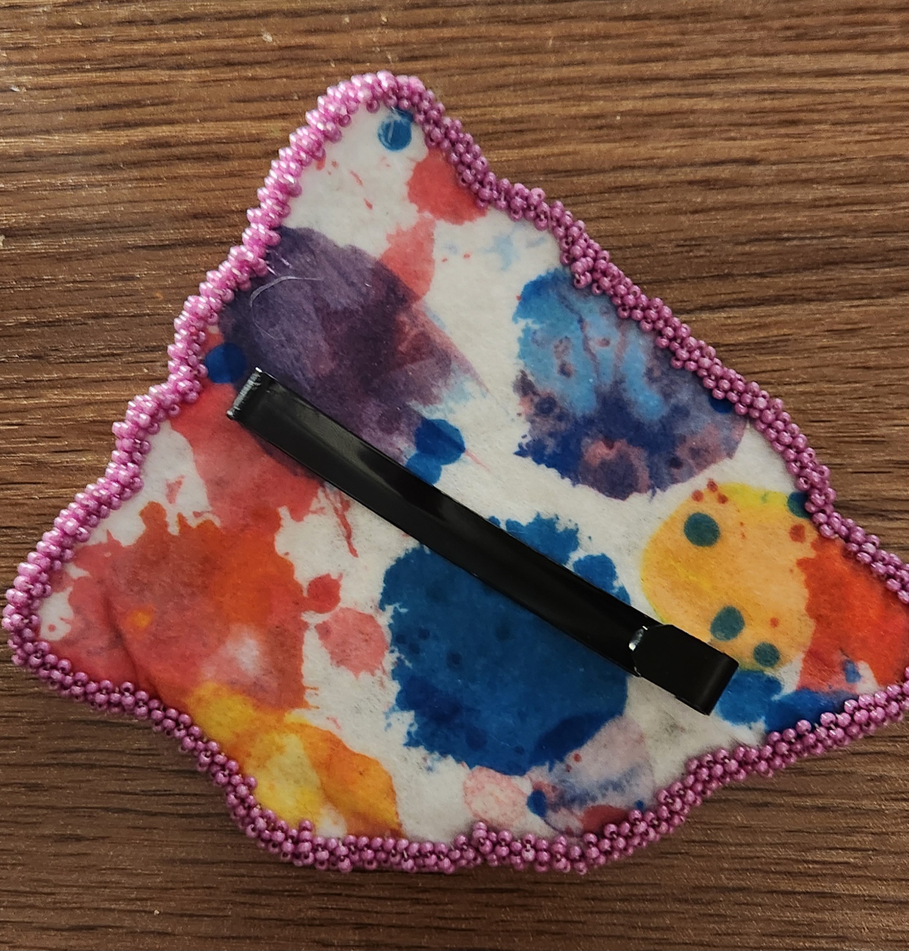 Indigenous Beaded Rose Hair Clip