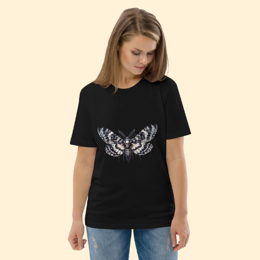 Moth Unisex organic cotton t-shirt