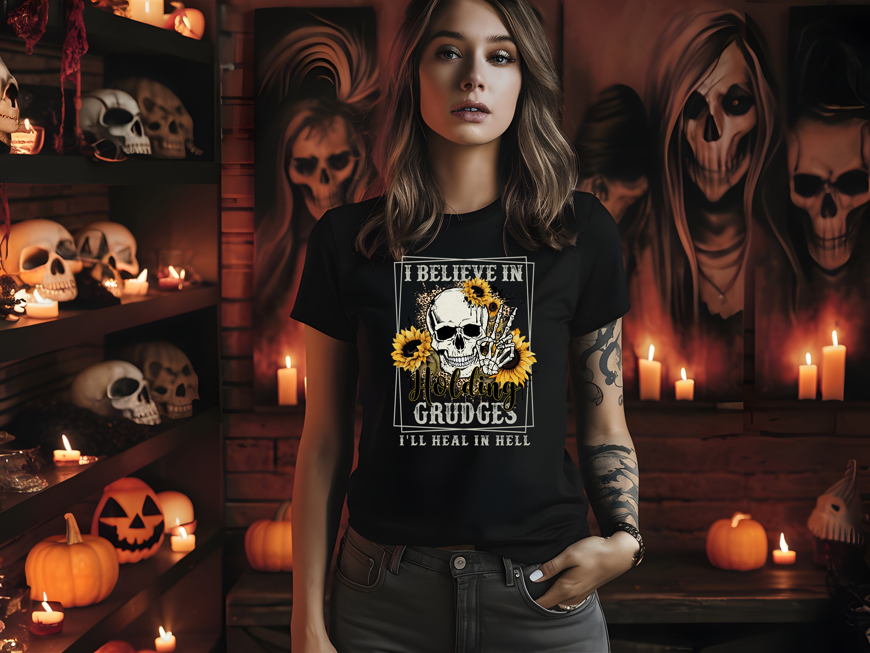Believe In Grudges Skull Tee