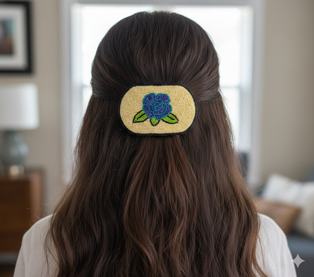 Indigenous Handbeaded Floral Hair Barrette