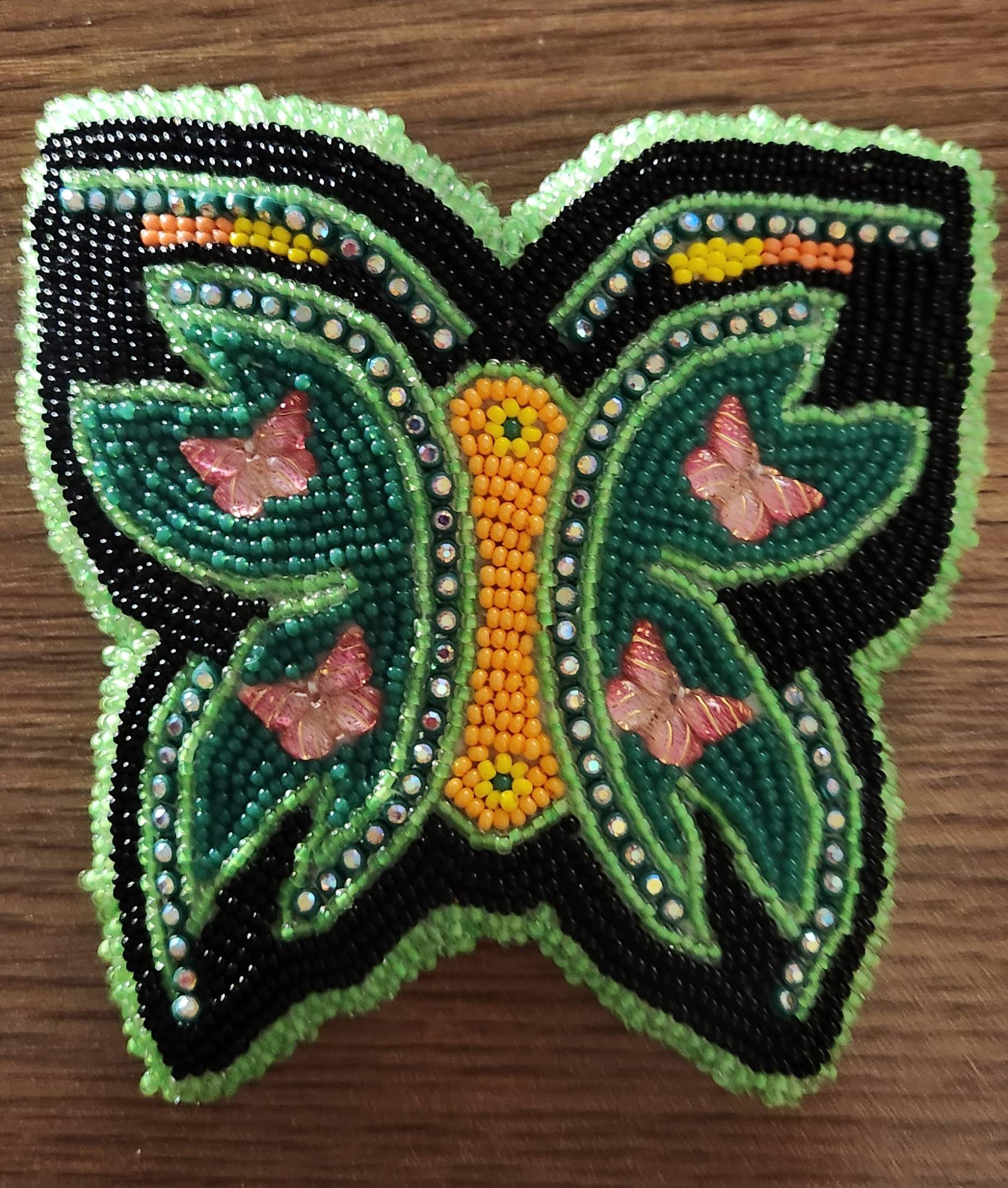Indigenous Beaded Butterfly Hair Clip