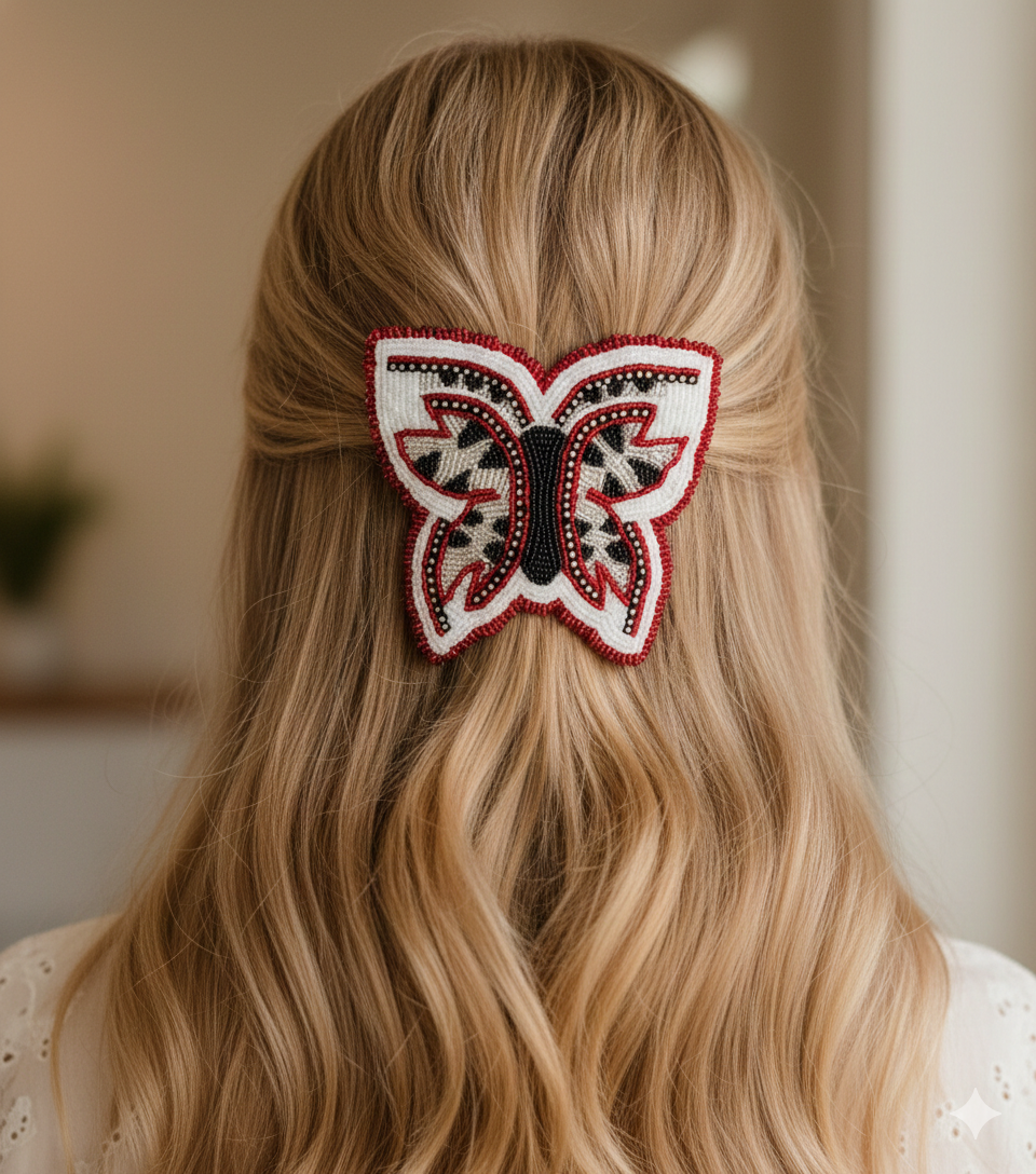 Indigenous Butterfly Hair Clip