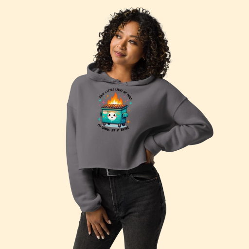  Dumpster Fire Crop Hoodie